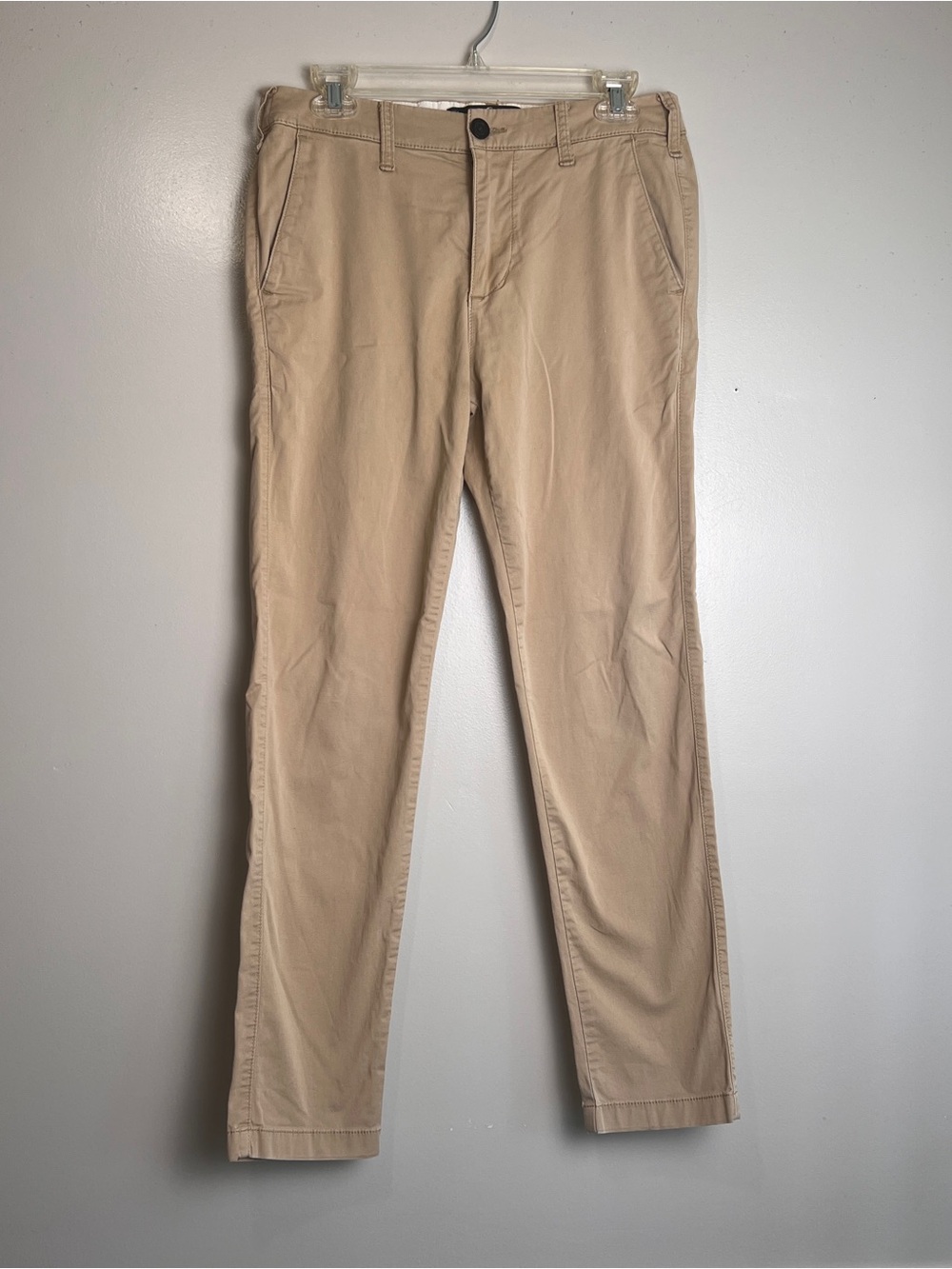 Hollister Skinny Chino Epic Flex Deep Pockets Khaki Pants Women's Size 29/30 EUC